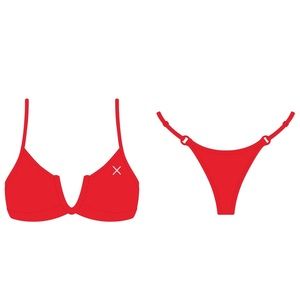 Boutine LA rose red bikini set size M